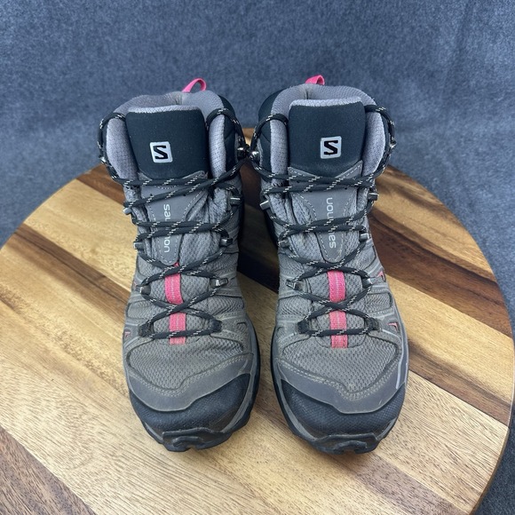 Salomon X Ultra 2 Mid GTX Womens Size 7 Pink Hiking Ankle Boots Shoes 371477 - Picture 5 of 11